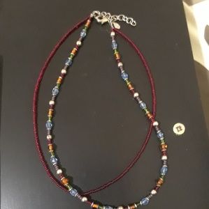 Areo beaded necklace and American eagle necklace